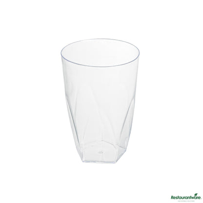 Wholesale Restaurantware 5 Oz Round Clear Plastic Edge Glass - 2.3" X 2.3" X 3.3"- Bulk