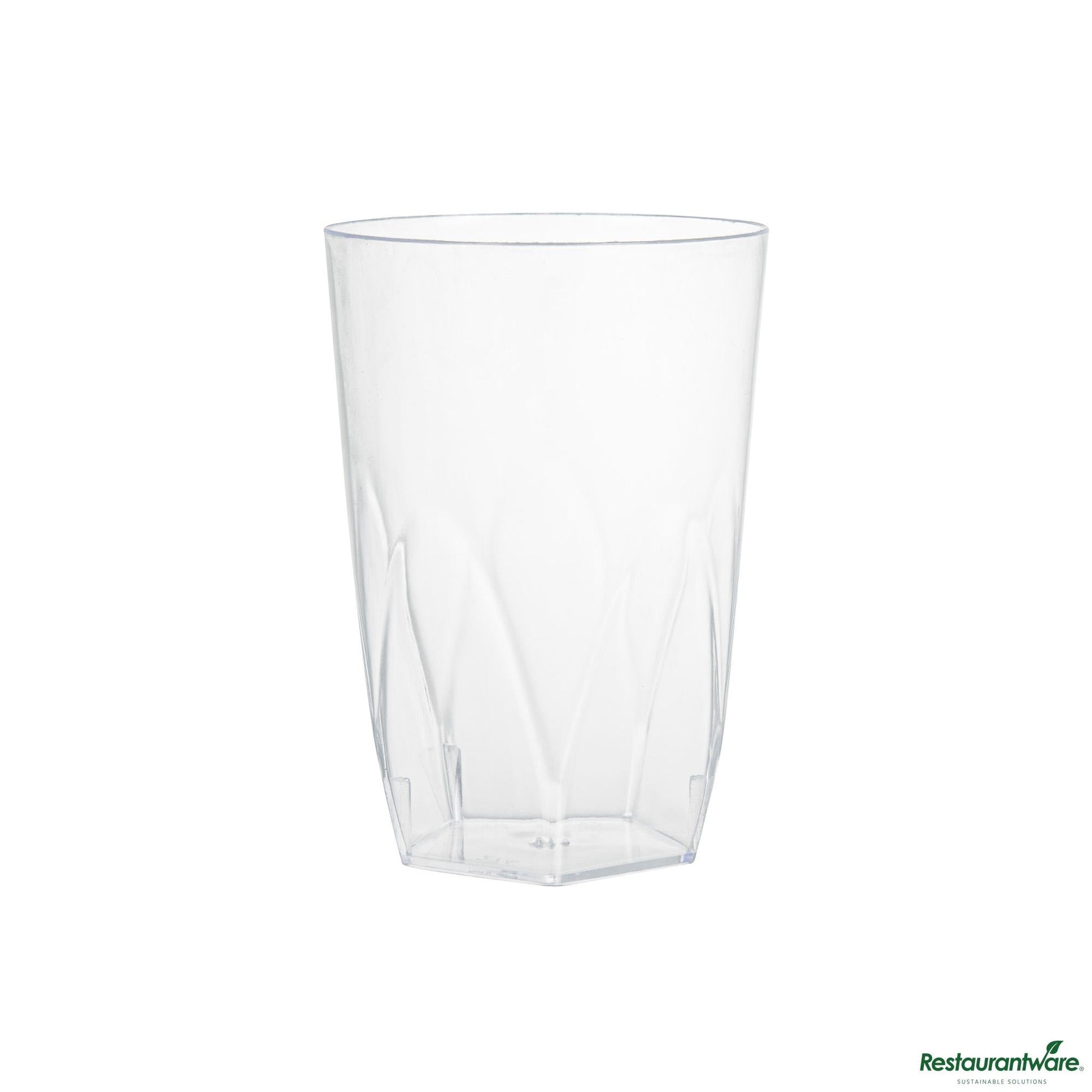 Wholesale Restaurantware 5 Oz Round Clear Plastic Edge Glass - 2.3" X 2.3" X 3.3"- Bulk