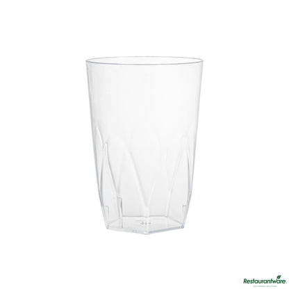 Wholesale Restaurantware 5 Oz Round Clear Plastic Edge Glass - 2.3" X 2.3" X 3.3"- Bulk