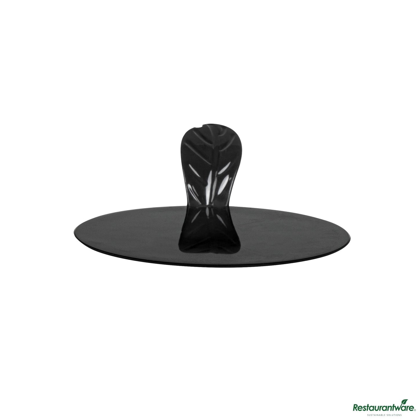 Wholesale Restaurantware Round Black Plastic Pastry Pallet - 3" X 3" X 1"- Bulk