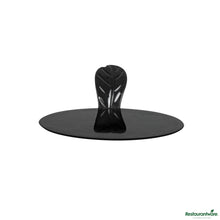 Wholesale Restaurantware Round Black Plastic Pastry Pallet - 3" X 3" X 1"- Bulk