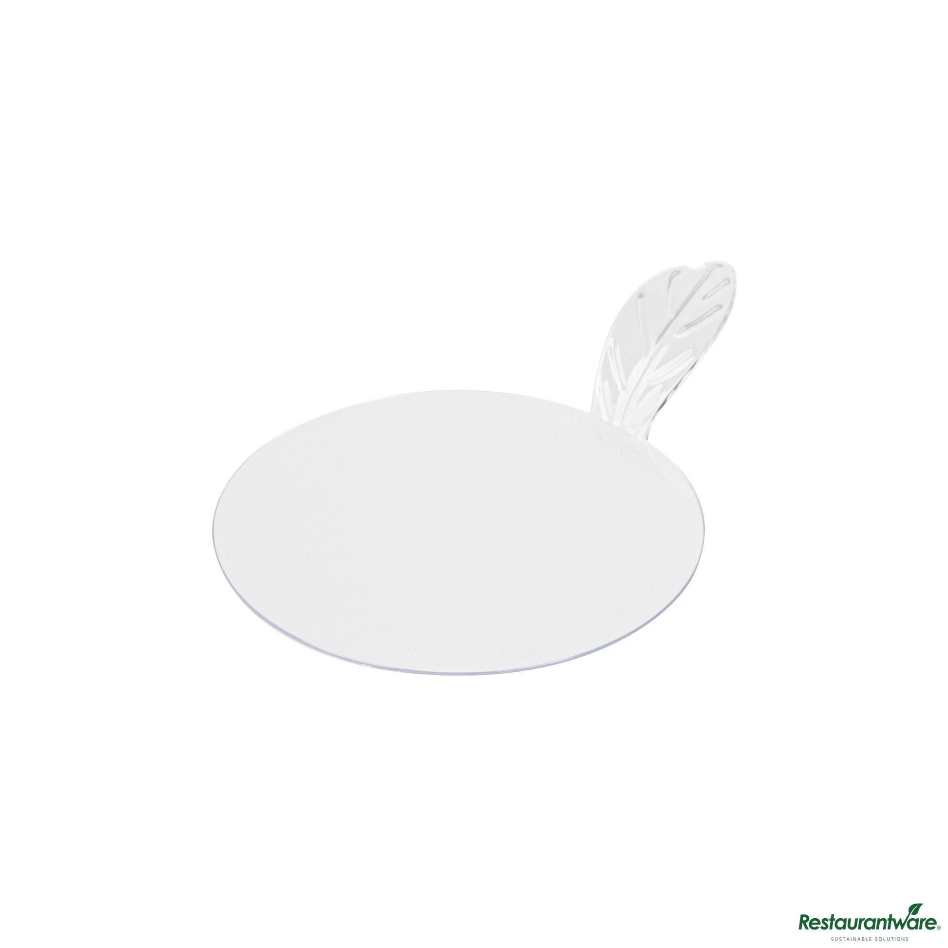 Wholesale Restaurantware Round Clear Plastic Pastry Pallet - 3" X 3" X 1"- Bulk