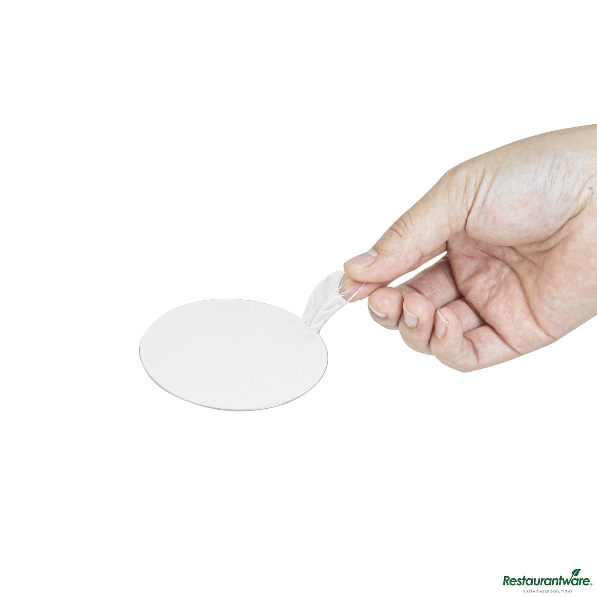 Wholesale Restaurantware Round Clear Plastic Pastry Pallet - 3" X 3" X 1"- Bulk