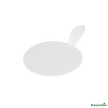 Wholesale Restaurantware Round White Plastic Pastry Pallet - 3" X 3" X 1"- Bulk