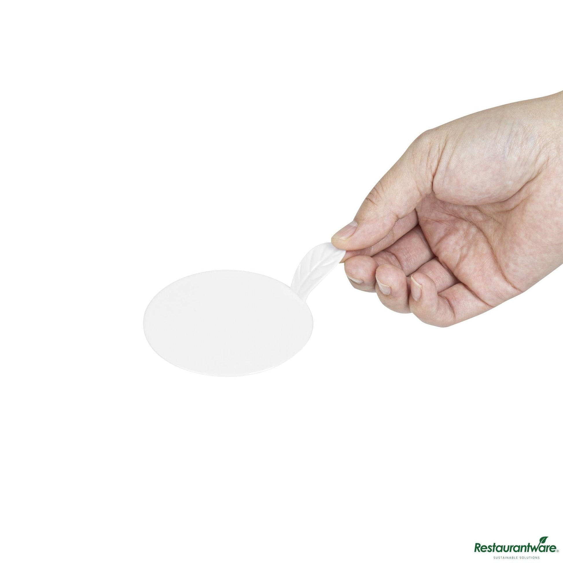Wholesale Restaurantware Round White Plastic Pastry Pallet - 3" X 3" X 1"- Bulk