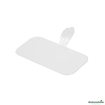Wholesale Restaurantware Rectangle Clear Plastic Pastry Pallet - 4" X 2.2" X 1"- Bulk