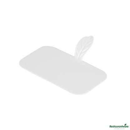 Wholesale Restaurantware Rectangle White Plastic Pastry Pallet - 4" X 2 1/4" X 1"- Bulk