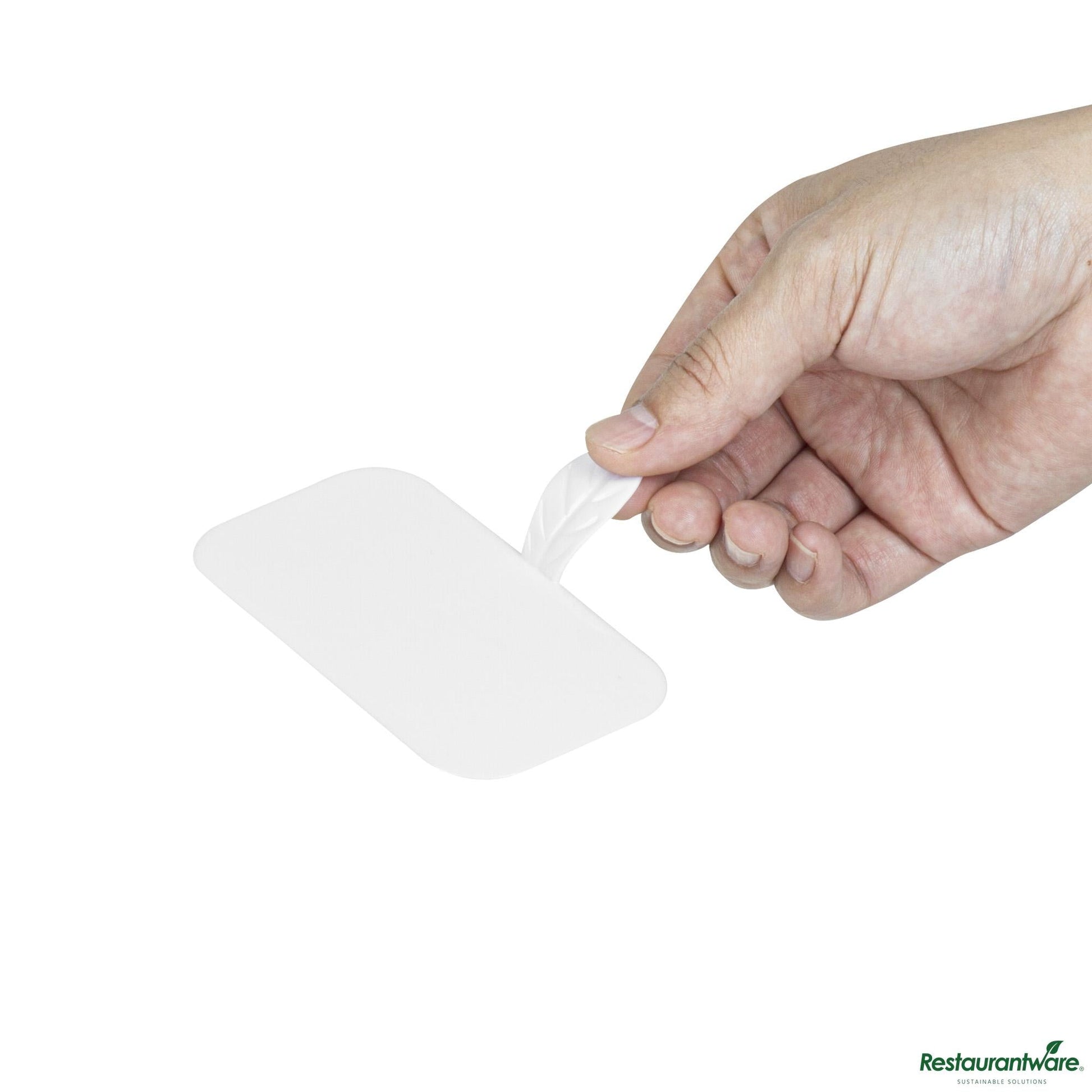 Wholesale Restaurantware Rectangle White Plastic Pastry Pallet - 4" X 2 1/4" X 1"- Bulk
