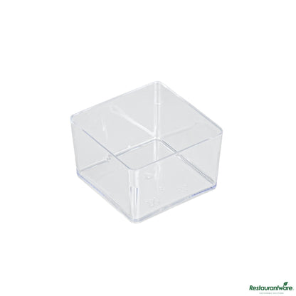 Wholesale Restaurantware 2 Oz Square Clear Plastic Short Quadrato Cup - 1.7" X 1.7" X 1"- Bulk