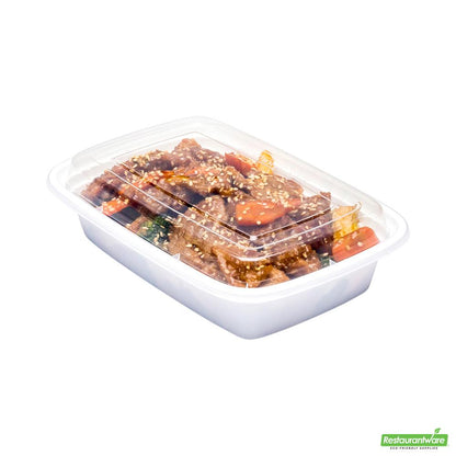 Wholesale Restaurantware 24 Oz Plastic to Go Box - with Clear Lid, Microwavable- Bulk