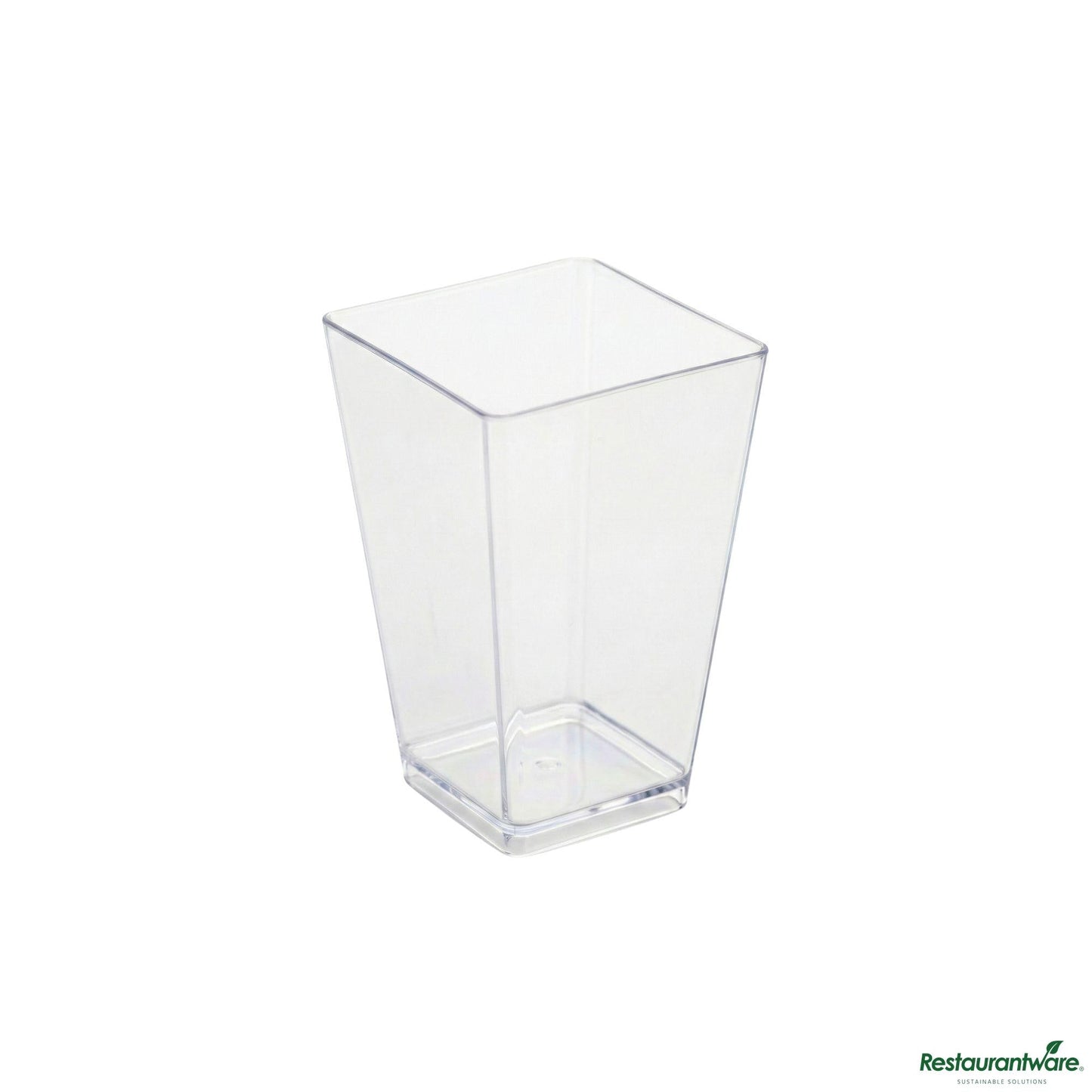 Wholesale Restaurantware 4 Oz Square Clear Plastic Tall Medium Kova Cup - 2" X 2" X 2.9"- Bulk