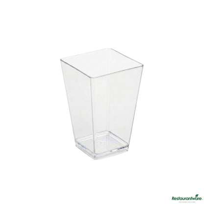 Wholesale Restaurantware 4 Oz Square Clear Plastic Tall Medium Kova Cup - 2" X 2" X 2.9"- Bulk