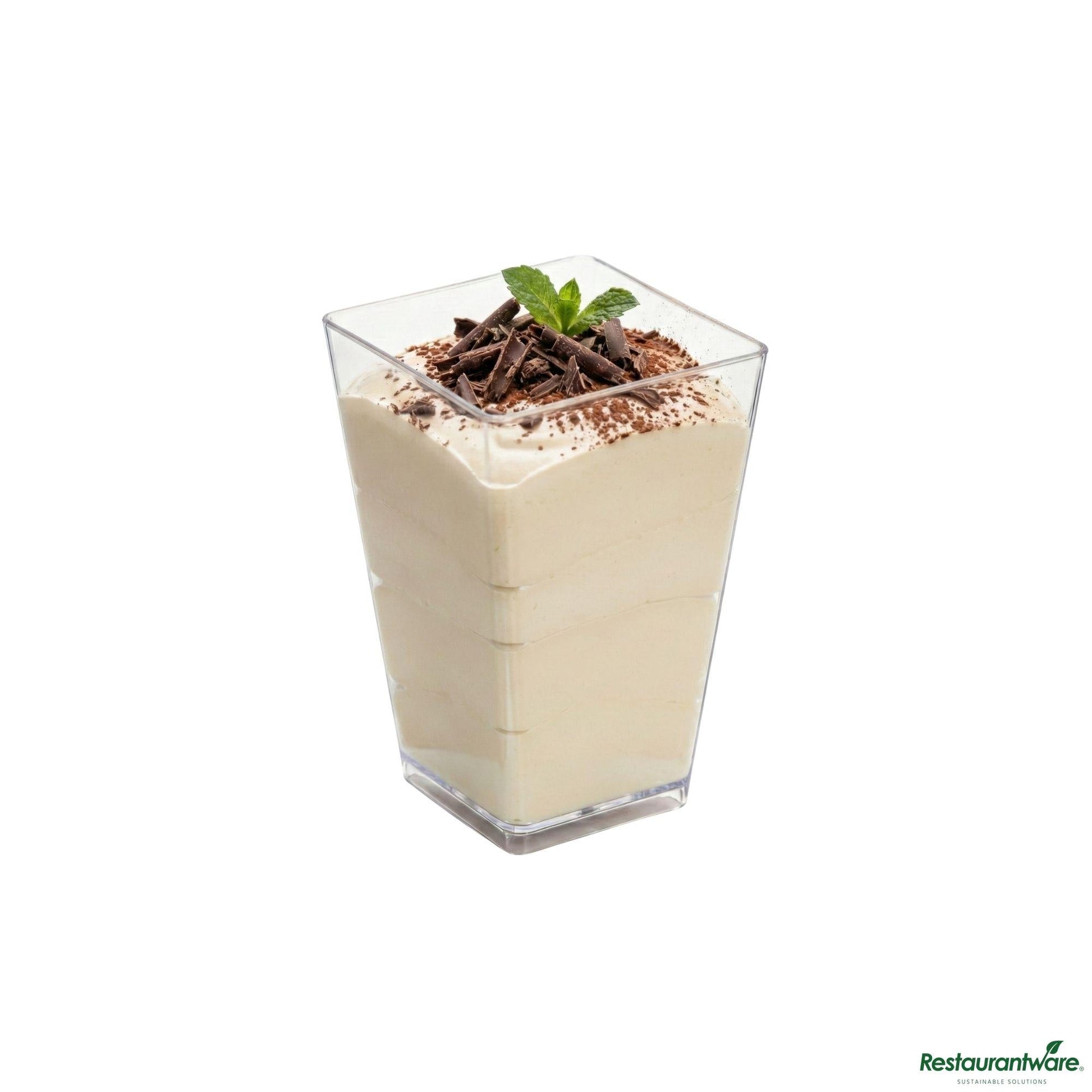 Wholesale Restaurantware 4 Oz Square Clear Plastic Tall Medium Kova Cup - 2" X 2" X 2.9"- Bulk