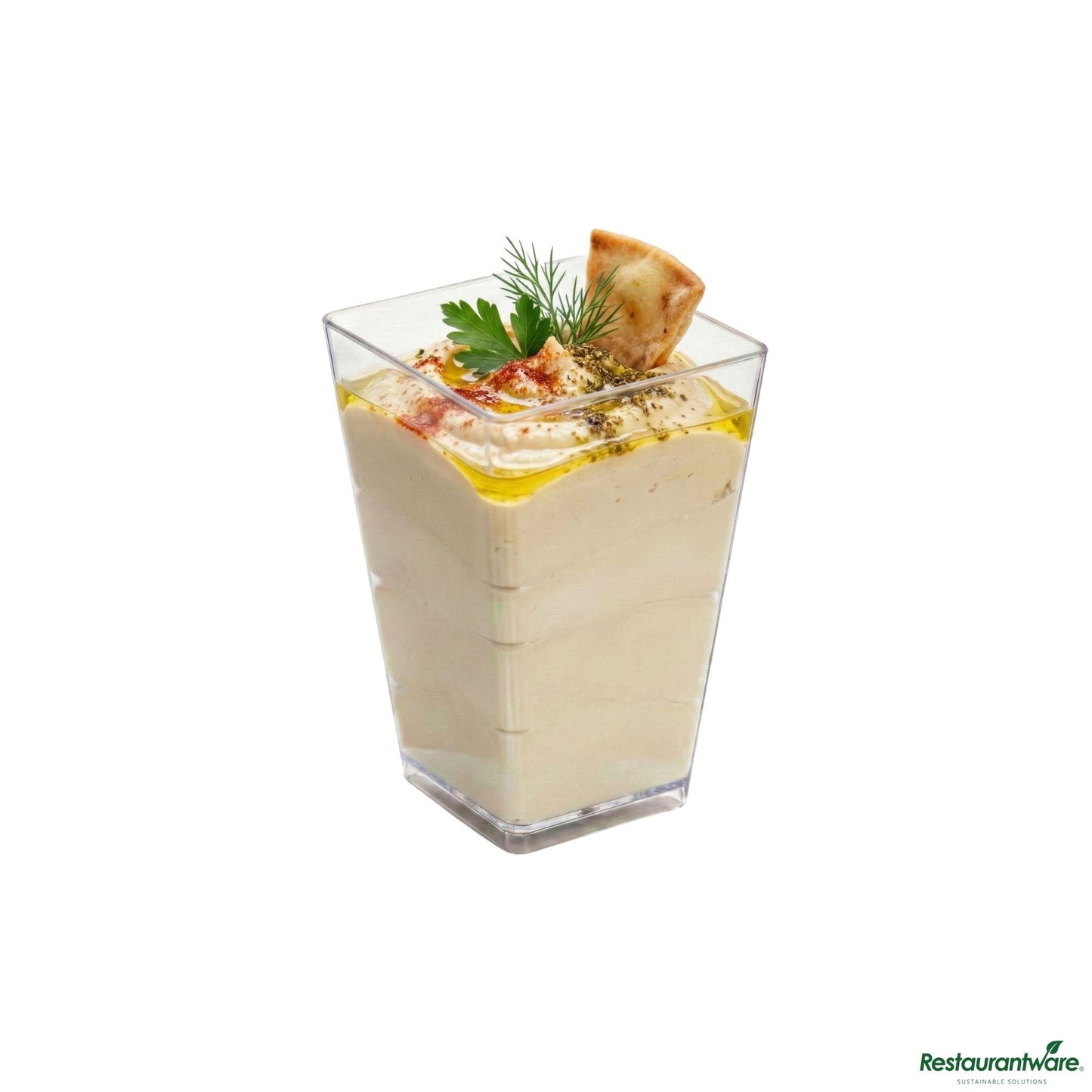 Wholesale Restaurantware 4 Oz Square Clear Plastic Tall Medium Kova Cup - 2" X 2" X 2.9"- Bulk