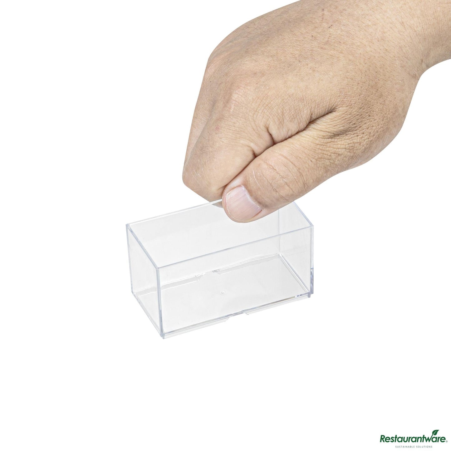 Wholesale Restaurantware 3 Oz Rectangle Clear Plastic Dessert Cup - Stackable - 2.8" X 1.4" X 1.5"- Bulk