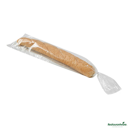 Wholesale Restaurantware Bag Tek Clear Plastic Bread Bag - Micro-Perforated, with Wicket Dispenser - 28" X 6"- Bulk