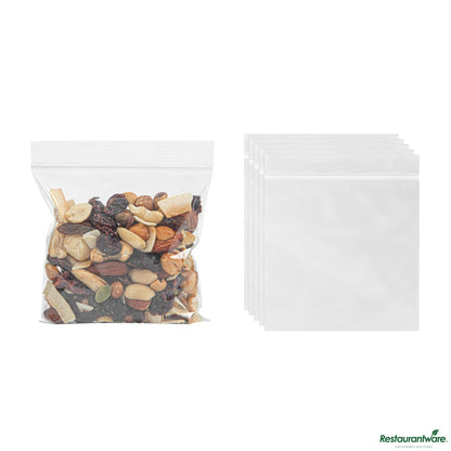 Wholesale Restaurantware Clear Plastic Zip Bag - Bpa-Free, High Clarity - 4.5" X 4" X 0.004"- Bulk