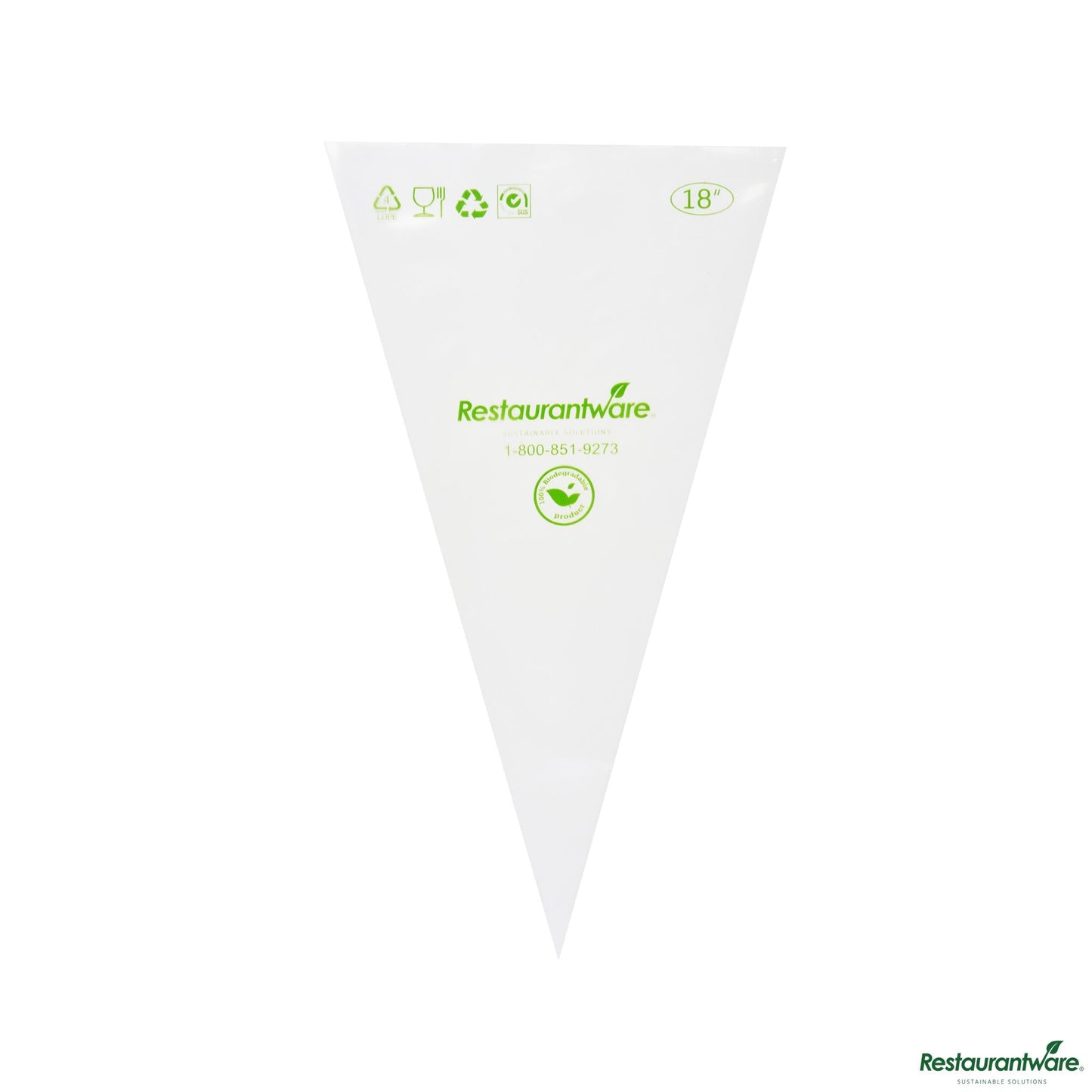 Wholesale Restaurantware Clear Plastic Pastry Piping Bag - Biodegradable - 18.0" X 8.66" X 0.01"- Bulk
