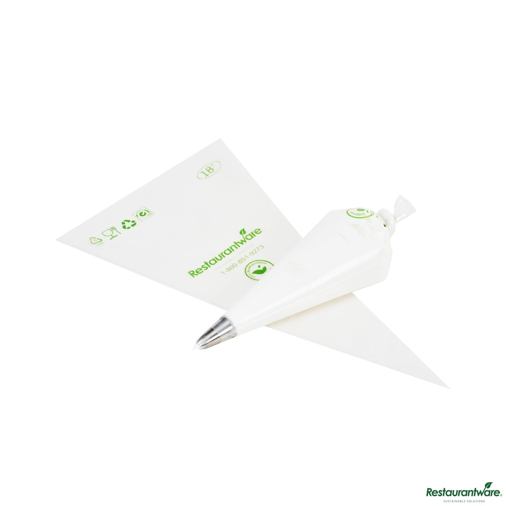 Wholesale Restaurantware Clear Plastic Pastry Piping Bag - Biodegradable - 18.0" X 8.66" X 0.01"- Bulk