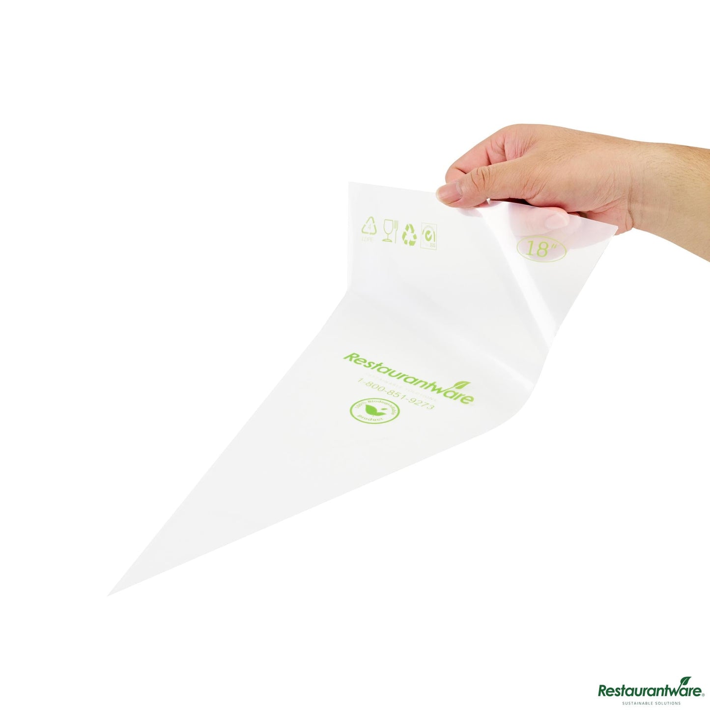 Wholesale Restaurantware Clear Plastic Pastry Piping Bag - Biodegradable - 18.0" X 8.66" X 0.01"- Bulk