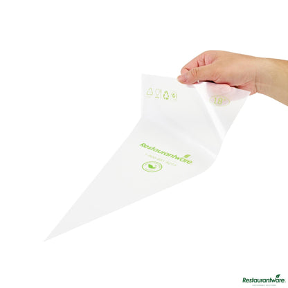 Wholesale Restaurantware Clear Plastic Pastry Piping Bag - Biodegradable - 18.0" X 8.66" X 0.01"- Bulk