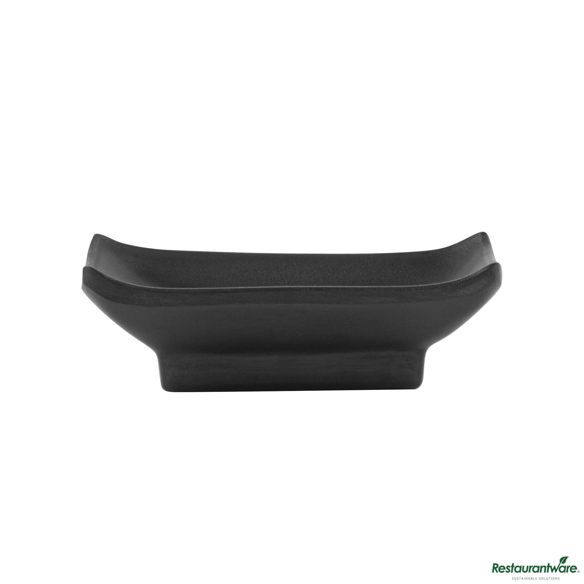 Wholesale Restaurantware Voga 1 Oz Rectangle Black Melamine Sauce Dish - Japonais - 4" X 2 1/2" X 1 1/4"- Bulk
