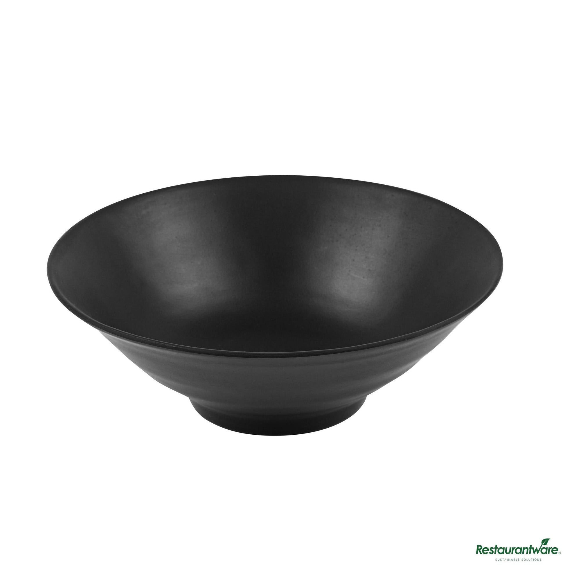 Wholesale Restaurantware Voga 37 Oz Round Black Melamine Serving Bowl - Japonais, Faux Slate - 9 3/4" X 9 3/4" X 3 1/4"- Bulk