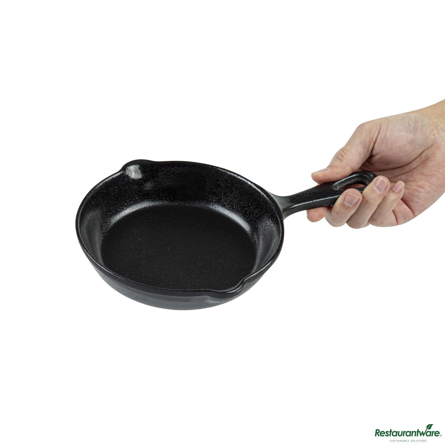 Wholesale Restaurantware Voga 12 Oz Black Melamine Serving Dish with Handle - Faux Cast Iron - 10" X 6 3/4" X 1 1/4"- Bulk