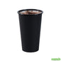 Wholesale Restaurantware 16 Oz Round Matte Black Plastic Hot / Cold Drinking Cup - 3.5" X 3.5" X 5.25"- Bulk
