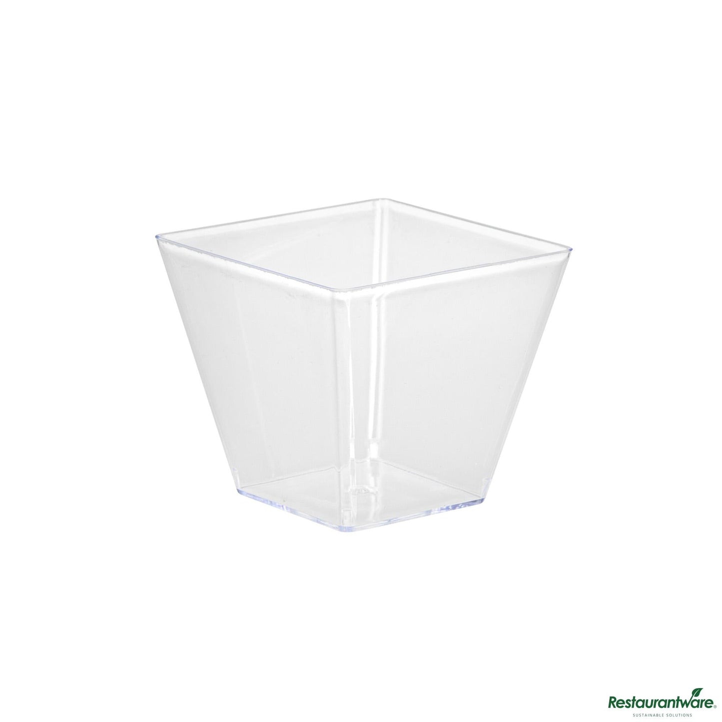 Wholesale Restaurantware 4 Oz Square Clear Plastic Small Kova Cup - 2 1/4" X 2 1/4" X 2"- Bulk