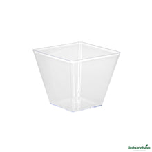 Wholesale Restaurantware 4 Oz Square Clear Plastic Small Kova Cup - 2 1/4" X 2 1/4" X 2"- Bulk
