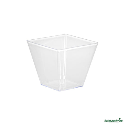 Wholesale Restaurantware 4 Oz Square Clear Plastic Small Kova Cup - 2 1/4" X 2 1/4" X 2"- Bulk