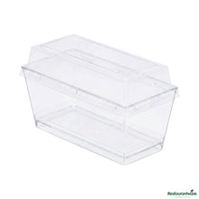 Wholesale Restaurantware 5 Oz Rectangle Clear Plastic Cake / Dessert Container - with Lid - 4" X 2" X 1 3/4"- Bulk