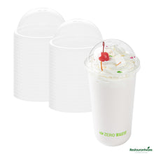 Wholesale Restaurantware Round Clear Pla Plastic Dome Lid - Fits 12, 16, and 24 Oz Cups - 3.5"×3.5"×1.7"- Bulk