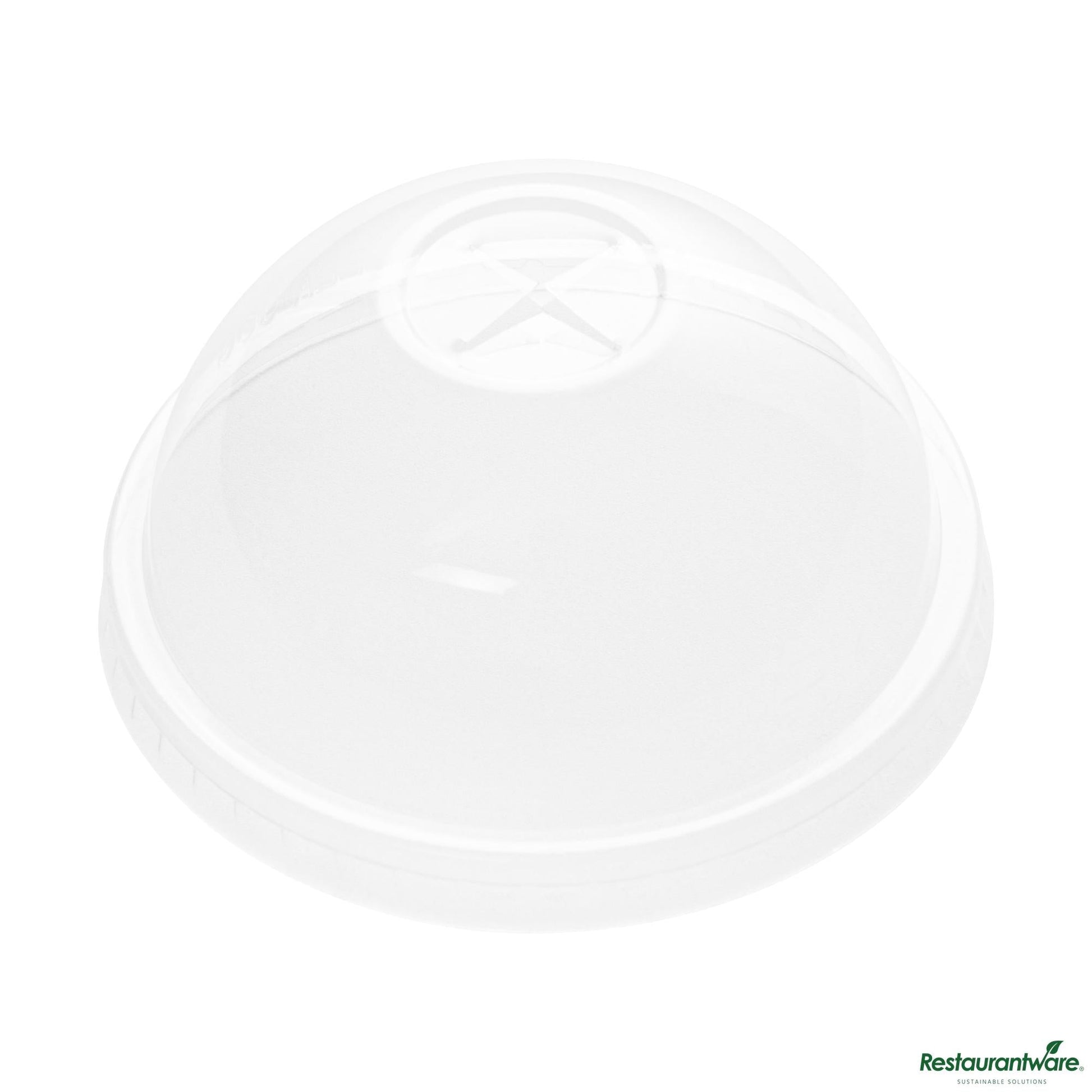 Wholesale Restaurantware Round Clear Pla Plastic Dome Lid - Fits 12, 16, and 24 Oz Cups - 3.5"×3.5"×1.7"- Bulk