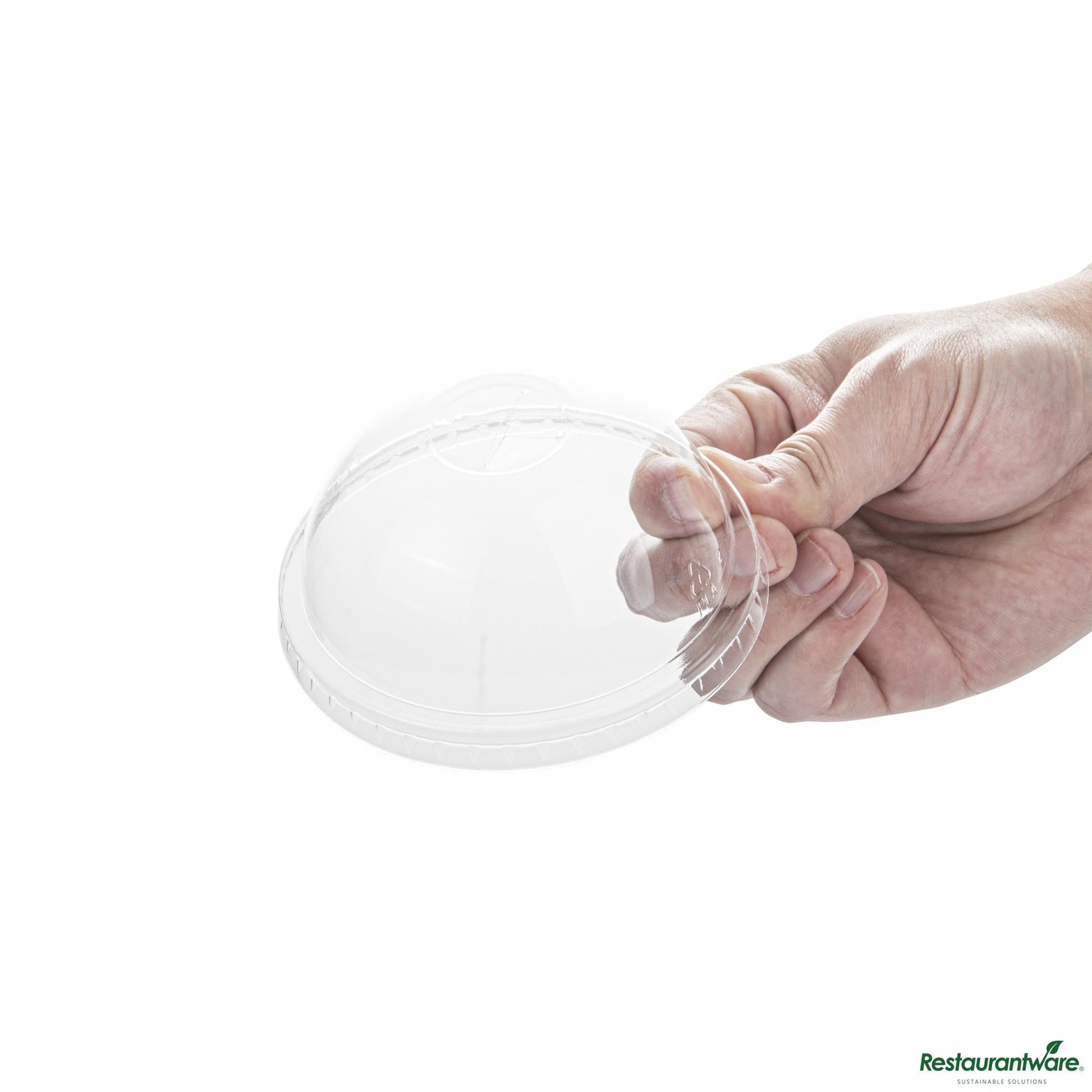 Wholesale Restaurantware Round Clear Pla Plastic Dome Lid - Fits 12, 16, and 24 Oz Cups - 3.5"×3.5"×1.7"- Bulk