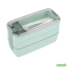 Wholesale Restaurantware 30 Oz Green 3-in-1 Lunch Box- Bpa-Free, Microwave-Safe- Bulk