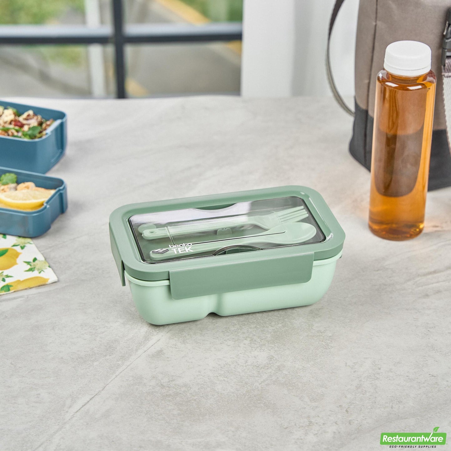 Wholesale Restaurantware 29 Oz Green Lunch Box- Bpa-Free, Microwave-Safe - 7.7" X 4.7" X 2.8"- Bulk