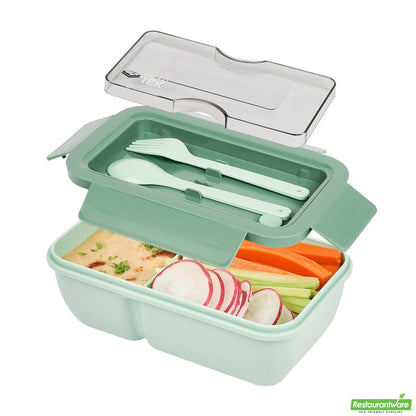 Wholesale Restaurantware 29 Oz Green Lunch Box- Bpa-Free, Microwave-Safe - 7.7" X 4.7" X 2.8"- Bulk