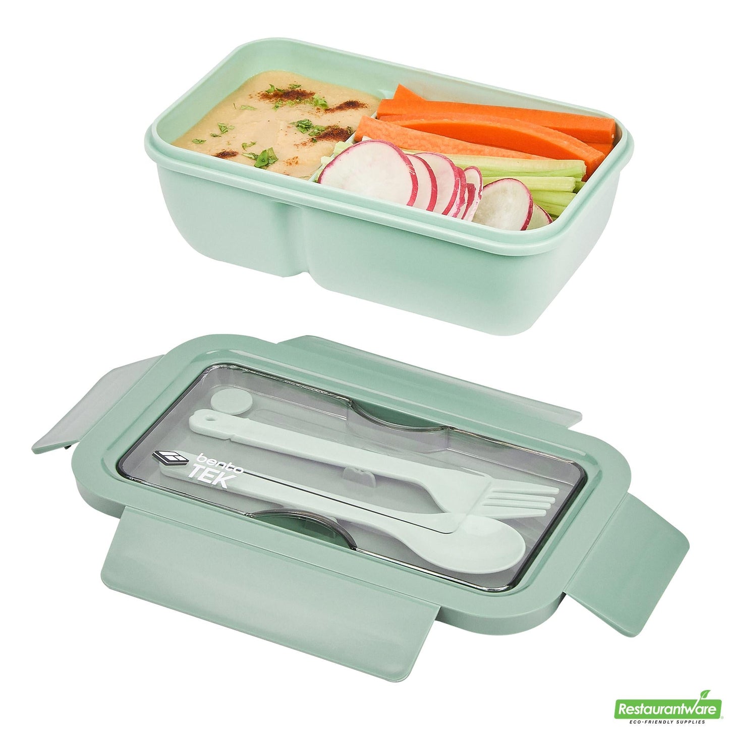 Wholesale Restaurantware 29 Oz Green Lunch Box- Bpa-Free, Microwave-Safe - 7.7" X 4.7" X 2.8"- Bulk