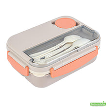 Wholesale Restaurantware 44 Oz Brown and Orange Lunch Box - Bpa-Free, Microwave-Safe- Bulk