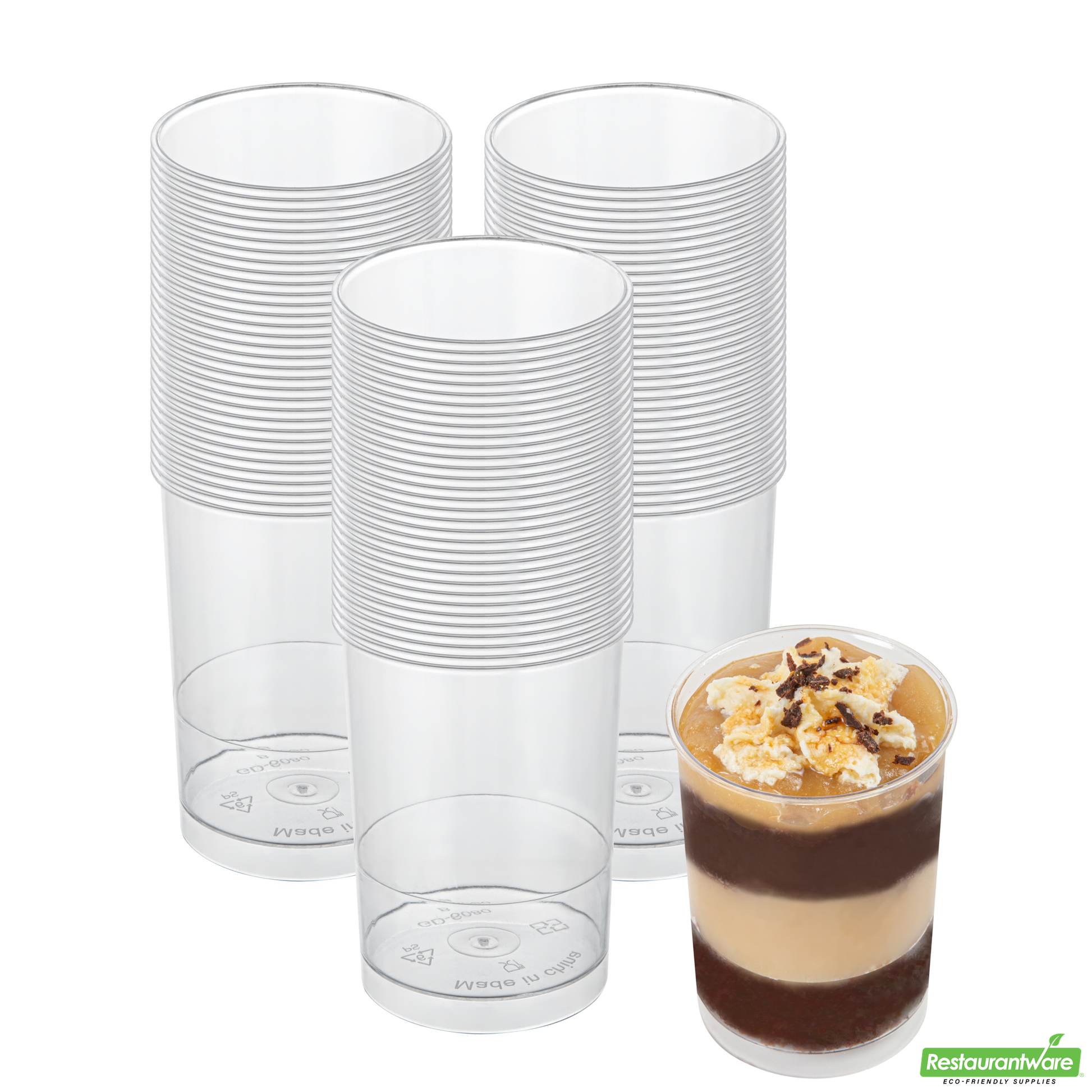 Wholesale Restaurantware Mini Serve 5 Oz Round Clear Plastic Dessert Cup - 2 1/4" X 2 1/4" X 3 1/4" - 25 Count Box- Bulk