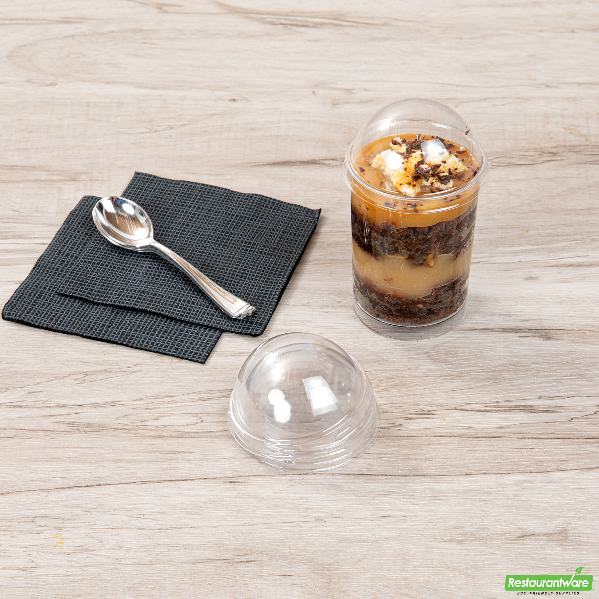 Wholesale Restaurantware Mini Serve Round Clear Plastic Dome Lid - Fits 5 Oz Dessert Cup - 100 Count Box- Bulk
