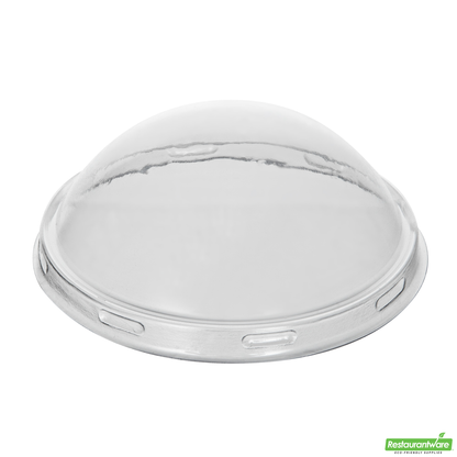 Wholesale Restaurantware Mini Serve Round Clear Plastic Dome Lid - Fits 6 Oz Dessert Cup - 100 Count Box- Bulk