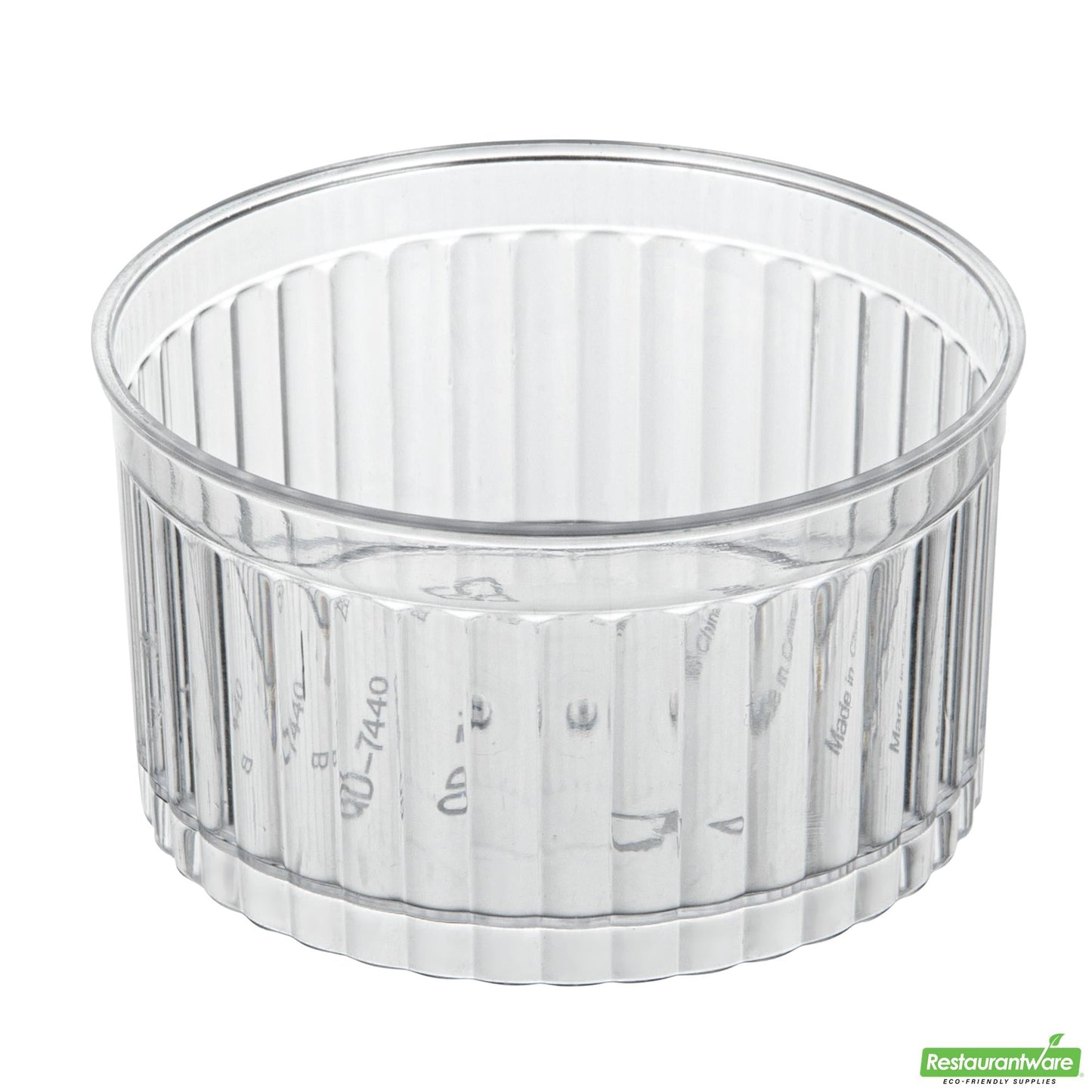 Wholesale Restaurantware 4 Oz Round Clear Plastic Dessert Cup - Fluted - 2.9" X 2.9" X 1.6"- Bulk