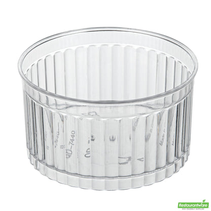 Wholesale Restaurantware 4 Oz Round Clear Plastic Dessert Cup - Fluted - 2.9" X 2.9" X 1.6"- Bulk