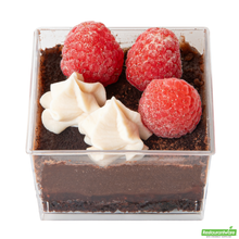 Wholesale Restaurantware Mini Serve 5 Oz Square Clear Plastic Dessert Cup - 2 3/4'' X 2 3/4'' X 1 3/4'' - 100 Count Box- Bulk