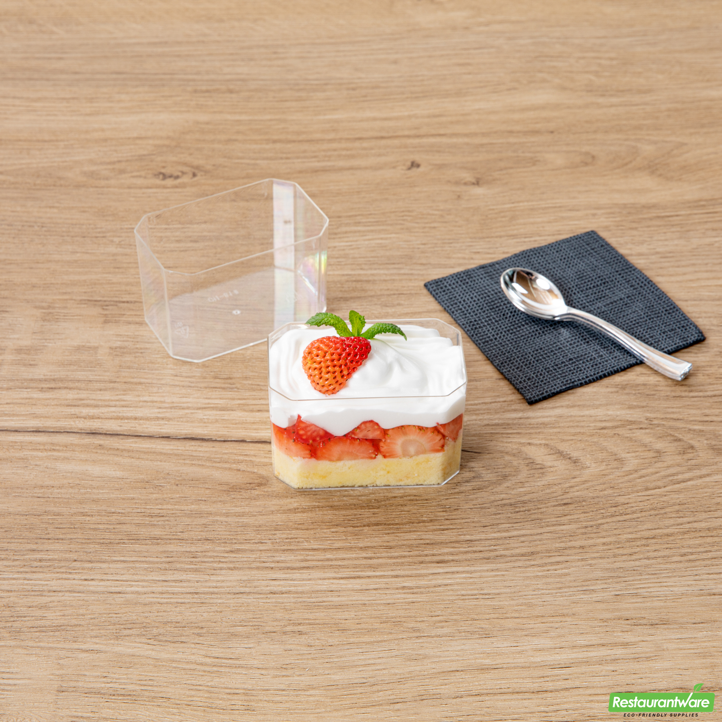 Wholesale Restaurantware Mini Serve 3 Oz Rectangle Clear Plastic Dessert Cup - 3 1/4" X 2" X 2" - 100 Count Box- Bulk