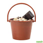 Wholesale Restaurantware Mini Serve 2 Oz Round Brown Plastic Dessert Bucket Cup - with Lid - 3 1/4'' X 3 1/4'' X 2 1/4'' - 100 Count Box- Bulk