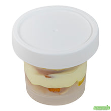 Wholesale Restaurantware Mini Serve 8 Oz Round Clear Plastic Dessert Cup - with Lid - 3 1/2'' X 3 1/2'' X 3'' - 25 Count Box- Bulk